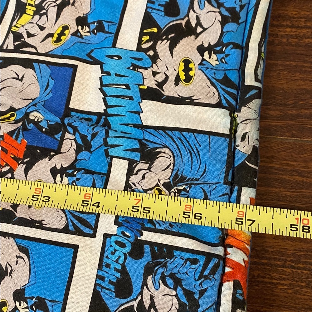 Handmade Blue DC Comic Book/ Batman Patterned Blanket - Picture 15 of 16